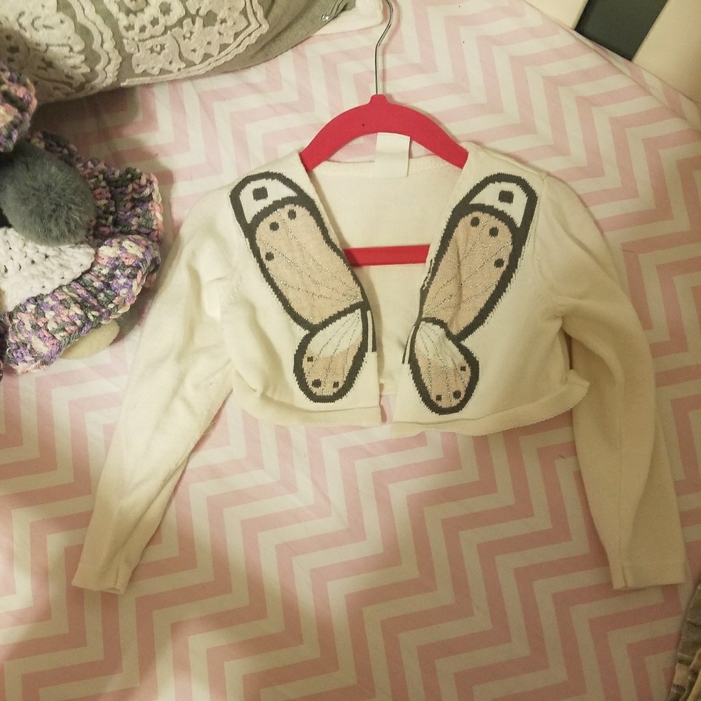 Toddler girls butterfly cardigan